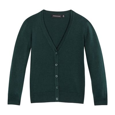 Green V neck cardigan